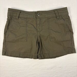 Prana Women’s Organic Cotton Olive Green Shorts Size 8